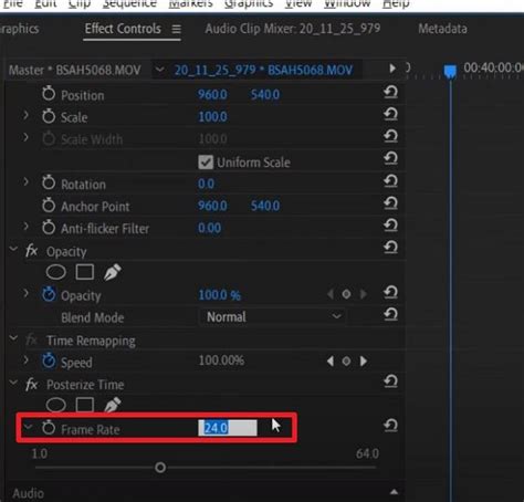 change frame rate premiere|premiere pro change fps.